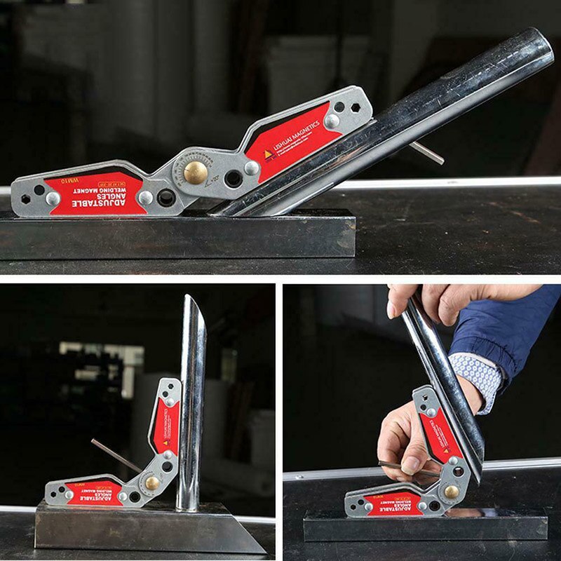 Magnetic Welding Holder Adjustable Angles 20-200 Magnets Angle Clamp Locator Tools with Hex Wrench WWO66