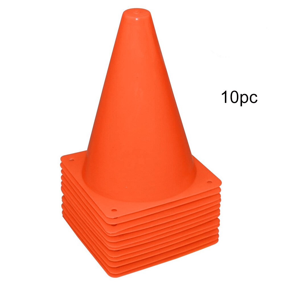 Panier de basket en plastique avec trou, 10 pièces, cône de circulation, stockage facile, seau barrière plus épais, antigel, équipement d&#39;entraînement à domicile, solide