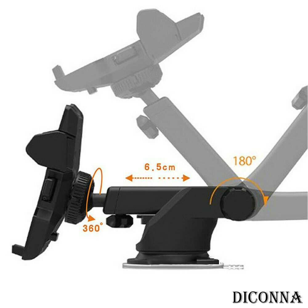360 ° Universele Auto Zuig Telefoon Houder ABS Stand Telescopische Vouwen Voorruit Dashboard Beugel Voor Mobiele Mobiele Telefoon