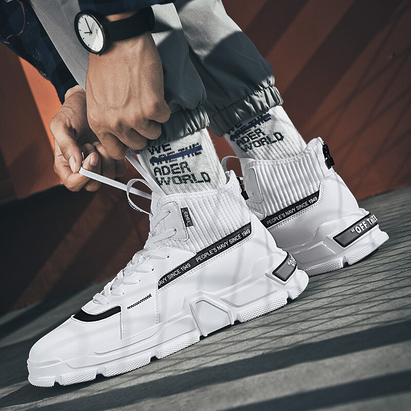 Sneakers Men Trend Leather Sport Running Shoes for Men Outdoor Breathable Men Shoes Male Trainers Hombre Zapatillas