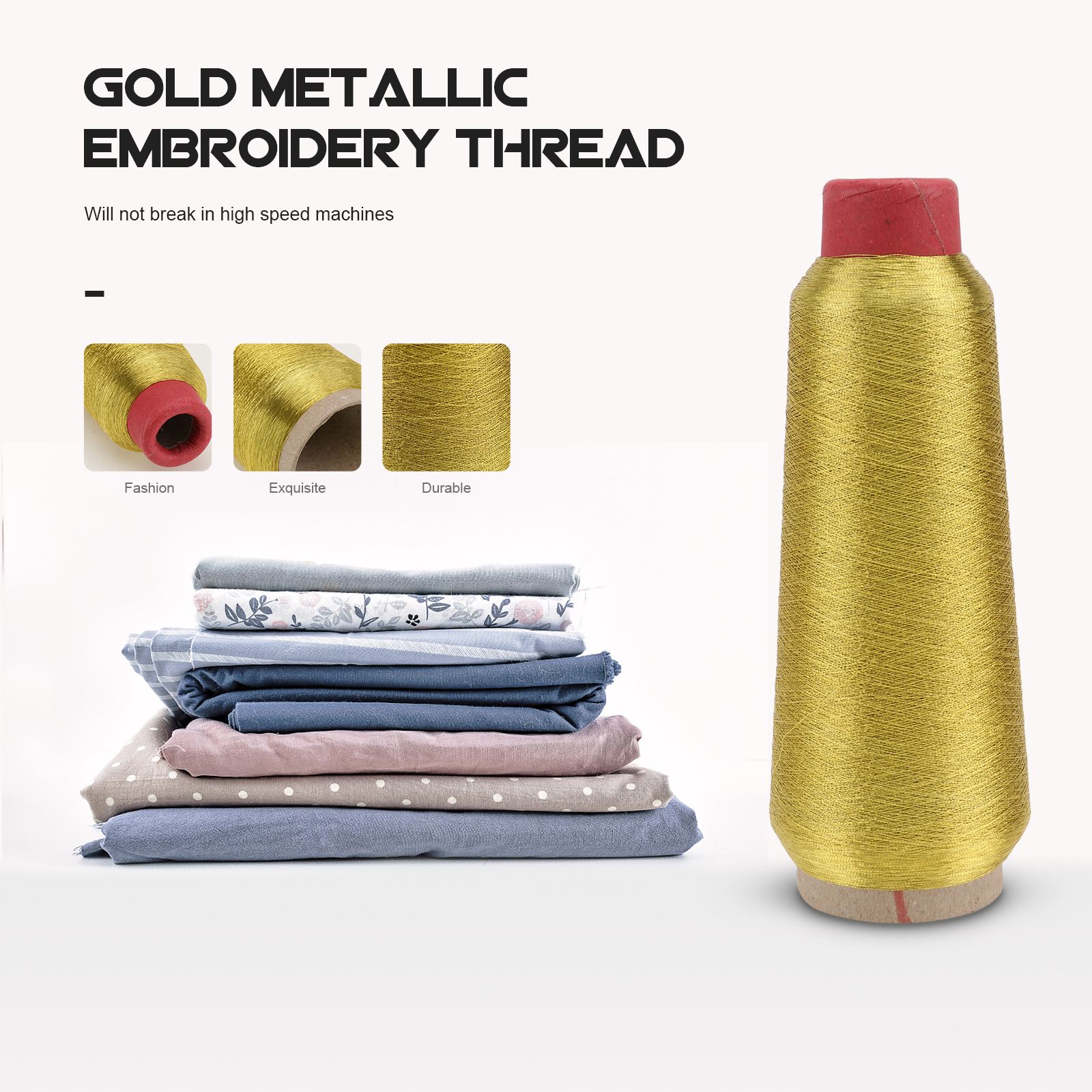 1 Roll Metallic Polyester Thread Machine Embroidery Thread 5000 Yards Spool 3500M DIY Appreal Sewing Threads