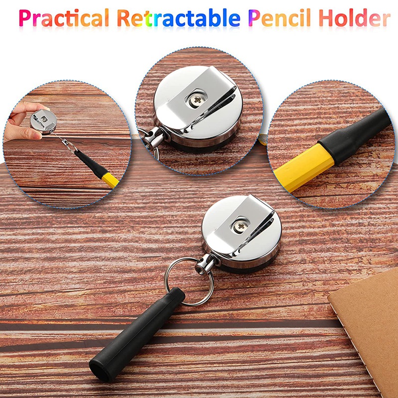 -32 Pieces Construction Pencil Carpenter Pencil Woodwork Pencil Cutter Retractable Pencil Holder Marking Tool