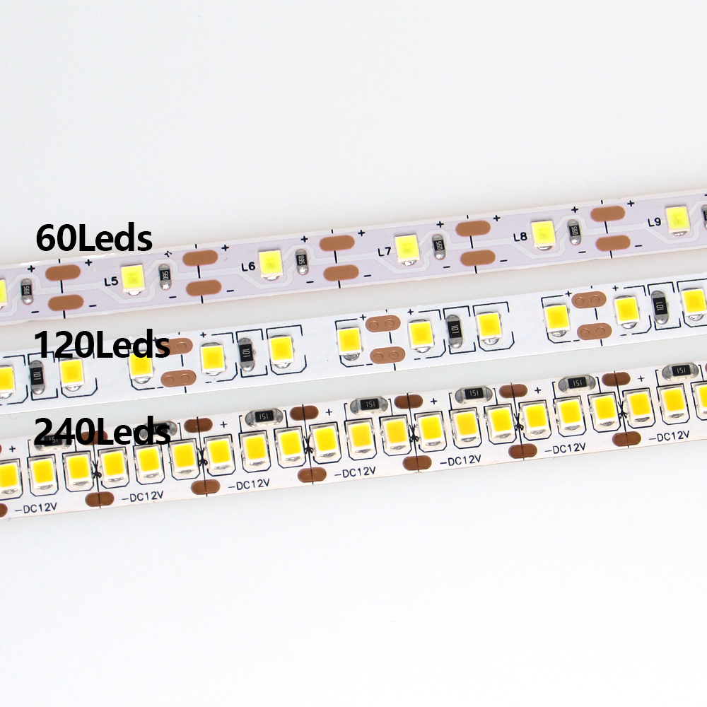 Dc 5V 12V 24V Smd 2835 Led Strip Licht 5 M Wit Led Strip Tape Niet Waterdicht lamp Licht Strips Keuken Home Decor Tv Ledstrip