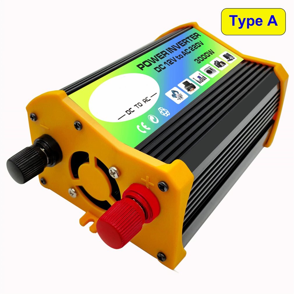 3000w 12v to 220v/110v dubbele usb auto omvormer omvormer lader adapter spanningstransformator gemodificeerde sinusgolf