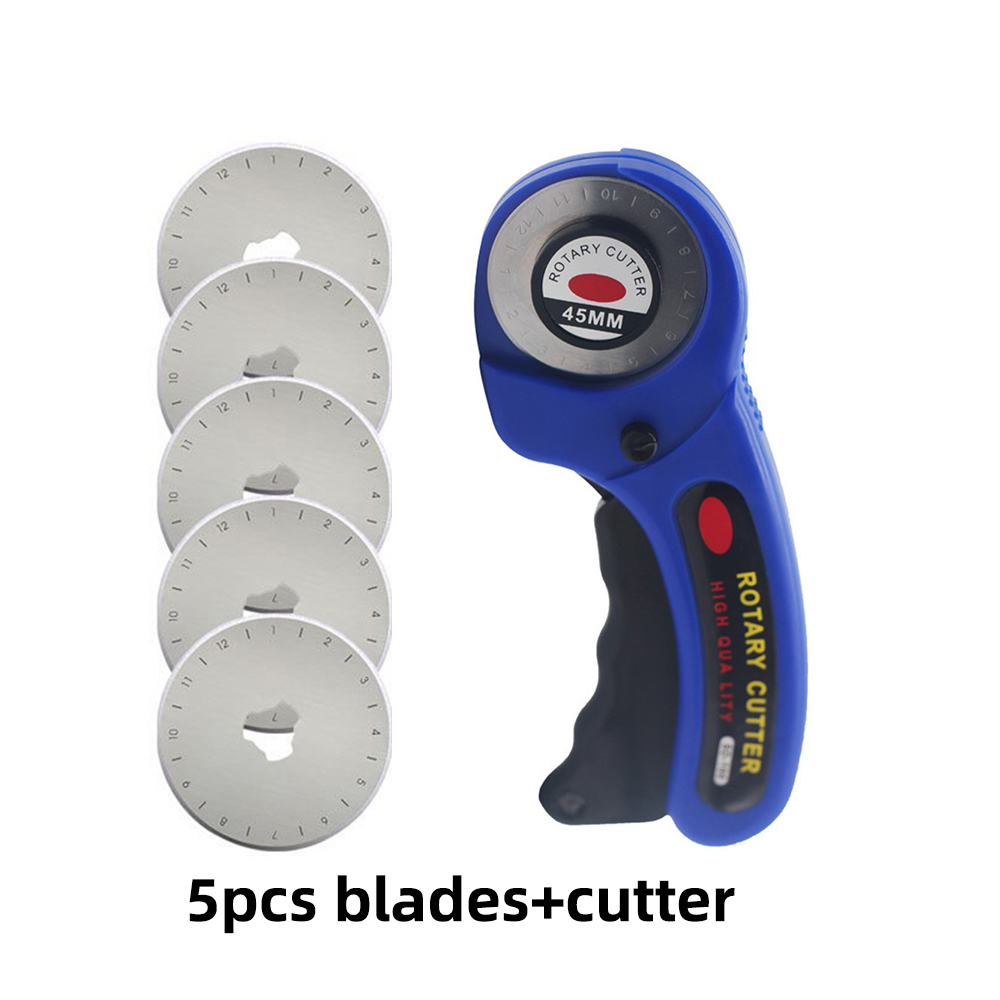 Rotary Cutter Leather craft 45mm Leather Cutting Tool Leather Craft Fabric Circular Blade Knife DIY Patchwork Sewing Quilting: D SET 1