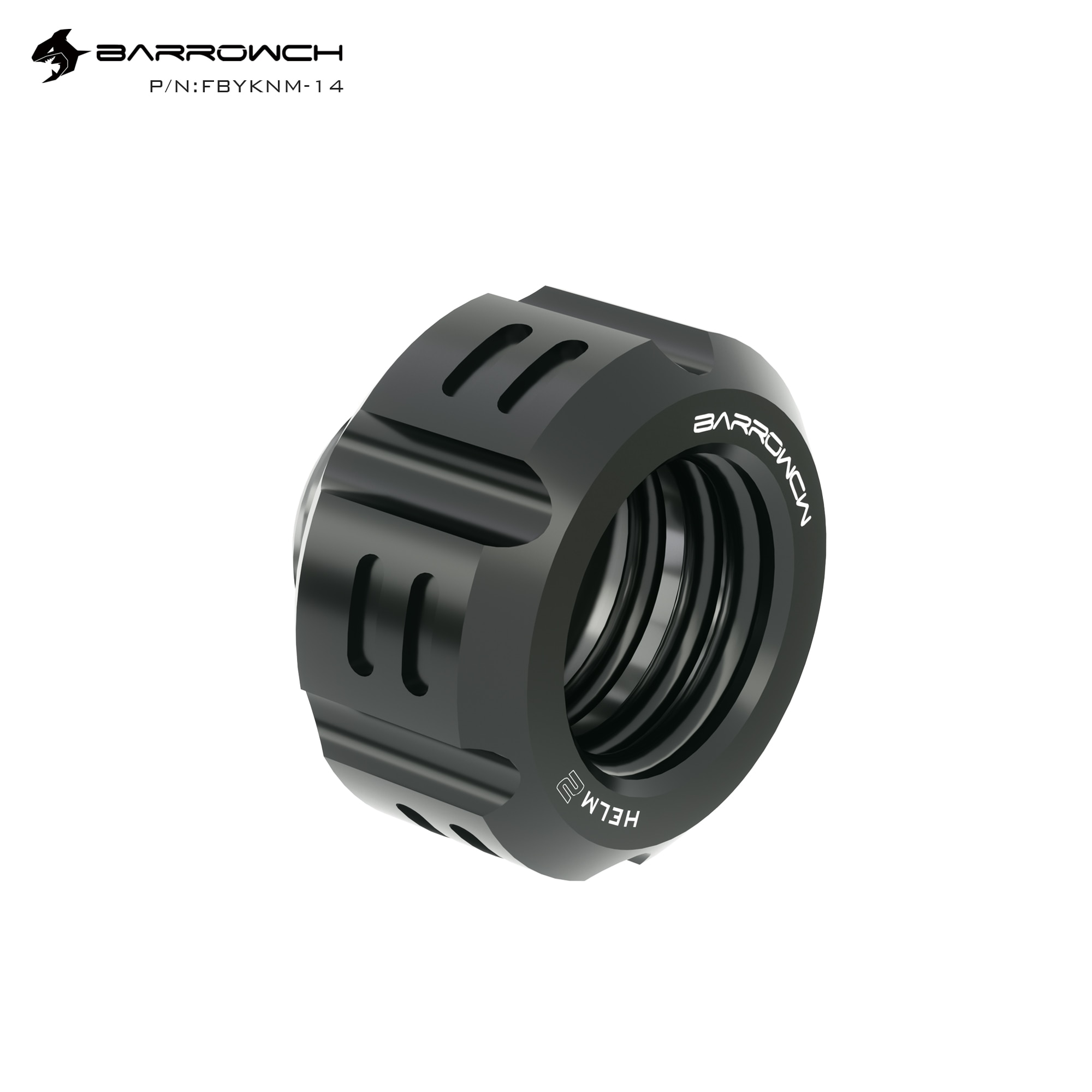 Barrowch FBYKNM-14 raccord de Tube dur G1/4 raccords de Compression à la main, pour Tube de rigidité acrylique/PETG/PMMA OD14mm