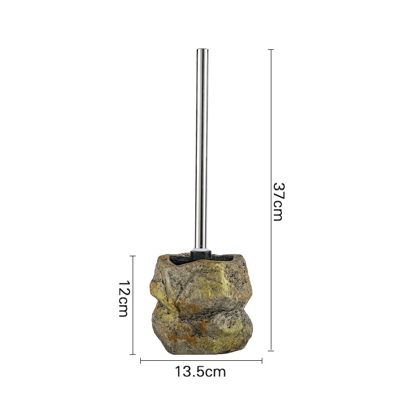 Stone Shape Toilet Brush Ceramics Floor-standing Holder Practical Cleaning Brushes Bathroom Accessories Clean Tool