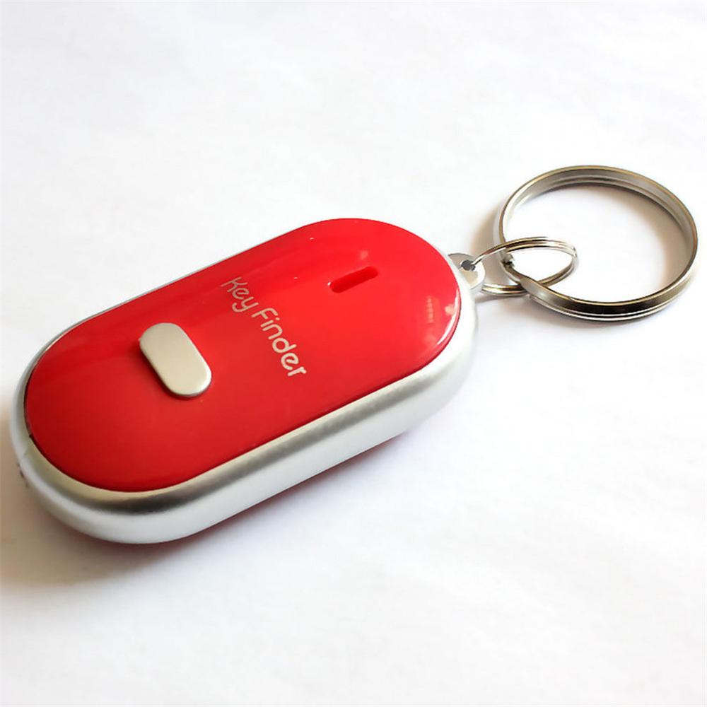 Led-taschenlampe mit fernbedienung, tonsteuerung, schlüsselfinder, schlüsselanhänger, mini-alarm, erinnerungsfunktion, schlüsselortung, brieftaschen- und handyortung: Rot