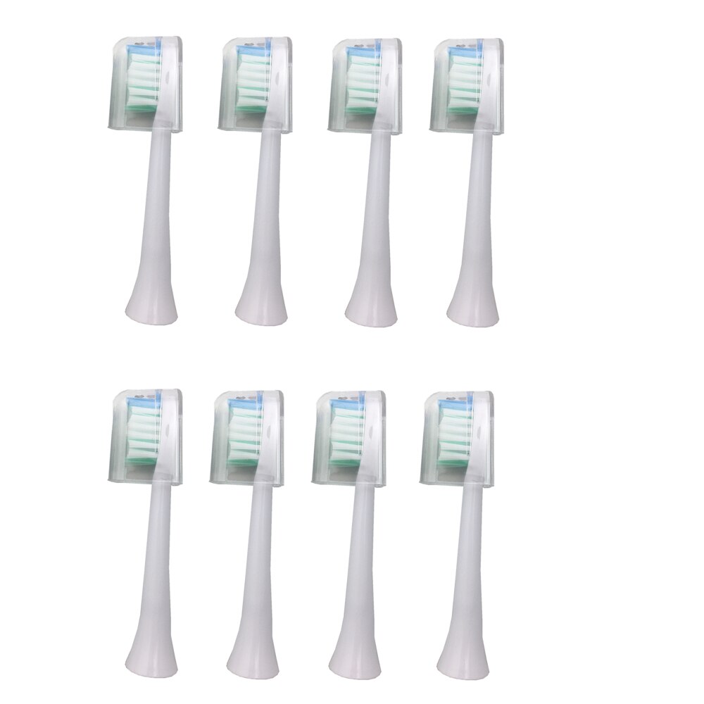 s100 toothbrush heads alfawise s100/S200 Replacement Toothbrush heads 1x 2x 3x pack: 8 pcs white