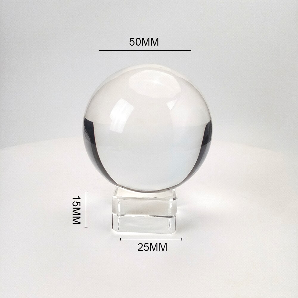 Bola de cristal transparente con soporte, bola de cristal K9 de con soporte para fotografía