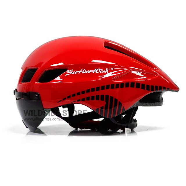 Pyöräilykypärän linssi magneettisuojalasit vuoristotie pneumaattinen tt pyöräilykypärä miesten triathlon tt pyörä casco ciclismo 3 linssi: Väri 14 1 linssillä