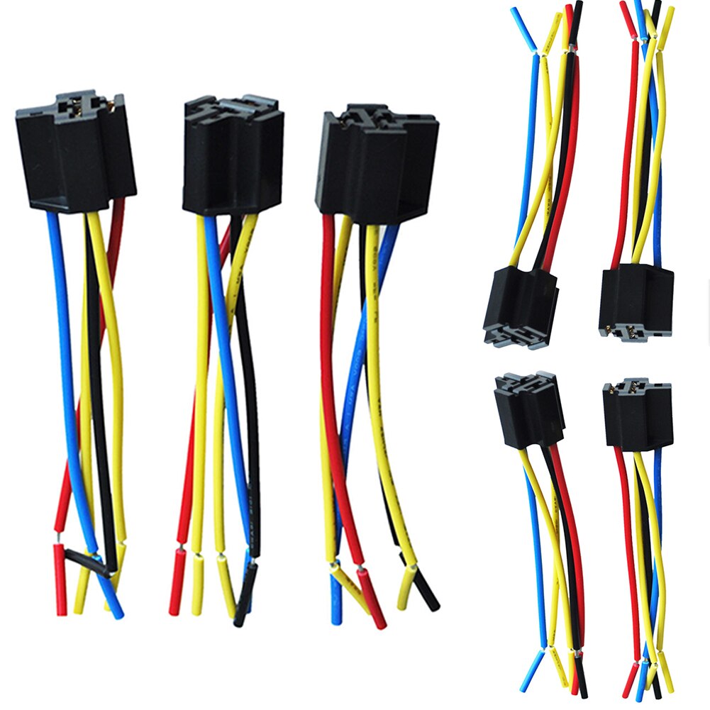 5 Pcs 5 Pin Kabel Relais Socket Harness Connector Dc 12V Voor Auto