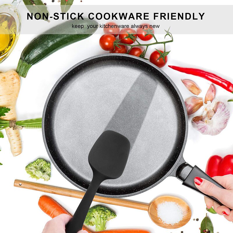 Hjemmesæt  of 6 varmebestandigt silikone madlavningsredskaber køkkenredskaber sæt bagningsværktøj spatel ske tilbehør til drejning