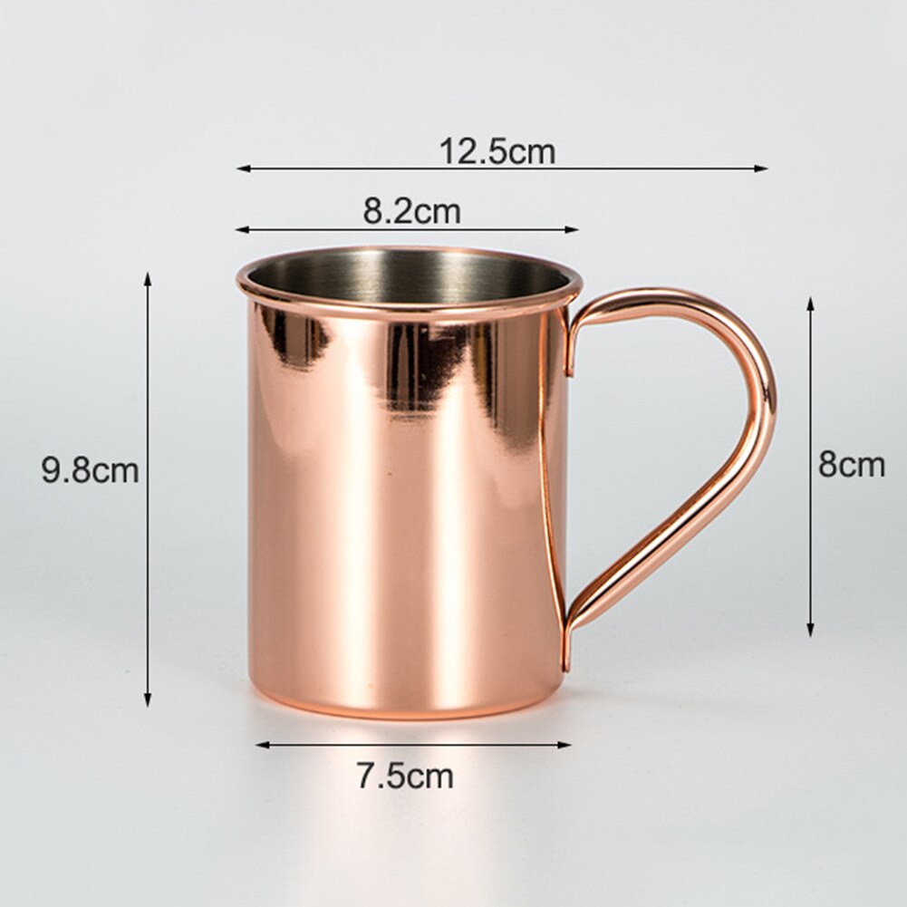 420ml Copper Plating Cup Stainless Steel Inside Mug Julep Cup For Beer Cocktail Coffee Tea Wine Cutlery Kitchen Supplies