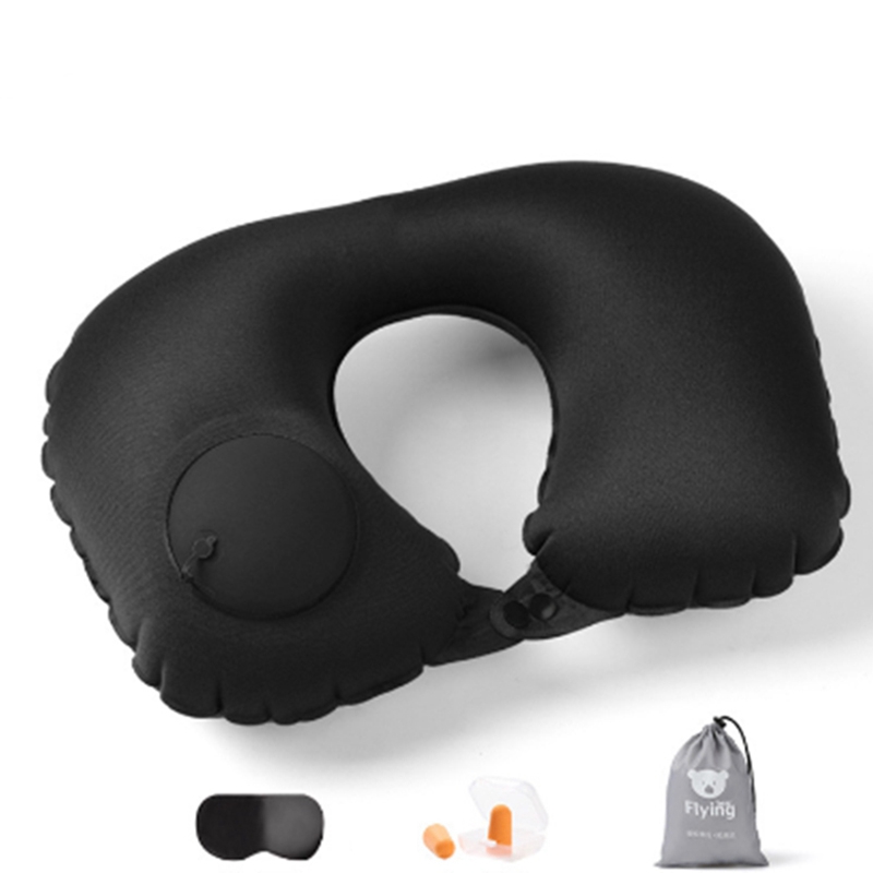 Opblaasbaar Nekkussen, Volledig Verstelbare Hals Kussen Voor Vliegtuig Reizen, Auto, Bus En Rail Reizen Kussen: Bourgondië