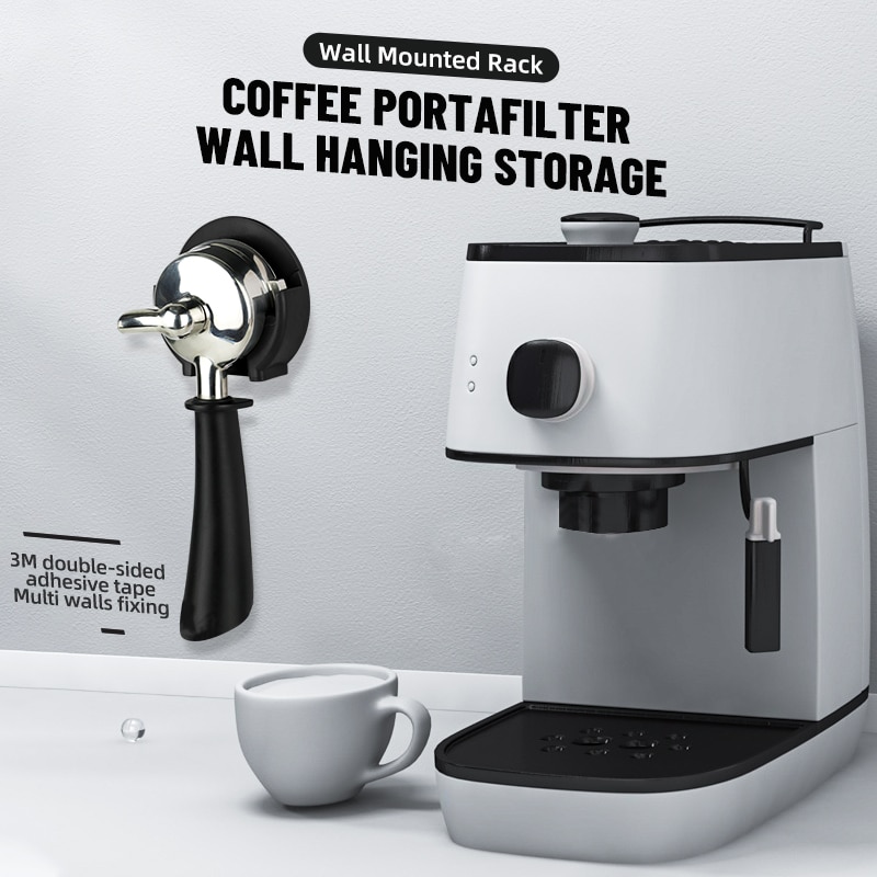 Kaffe portafilter vägg rack 51mm/54mm/58mm kaffe manipuleringsväggmonterad rack