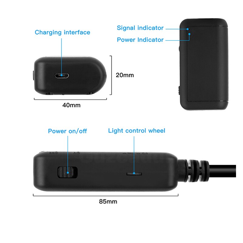 Wifi Inspectie Camera Endoscoop Camera Borescope Probe Video Inspectie Voor Android/Ios Telefoon Hd Harde Draad Buis Cam