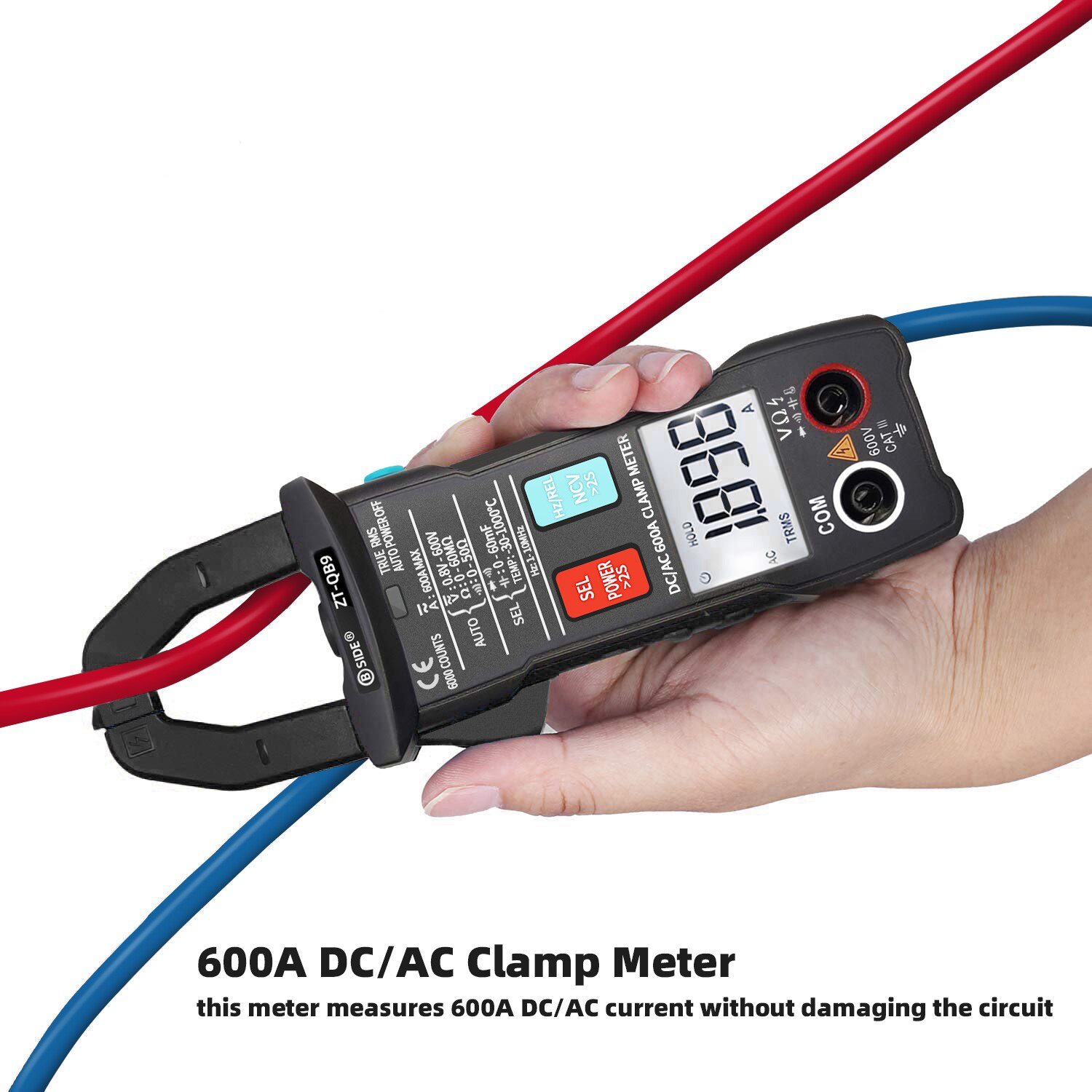 6000 Counts Digital Clamp Meter True RMS Multimeter Clamp Ammeter AC DC Voltage Current Meter NCV Current Clamp Tester