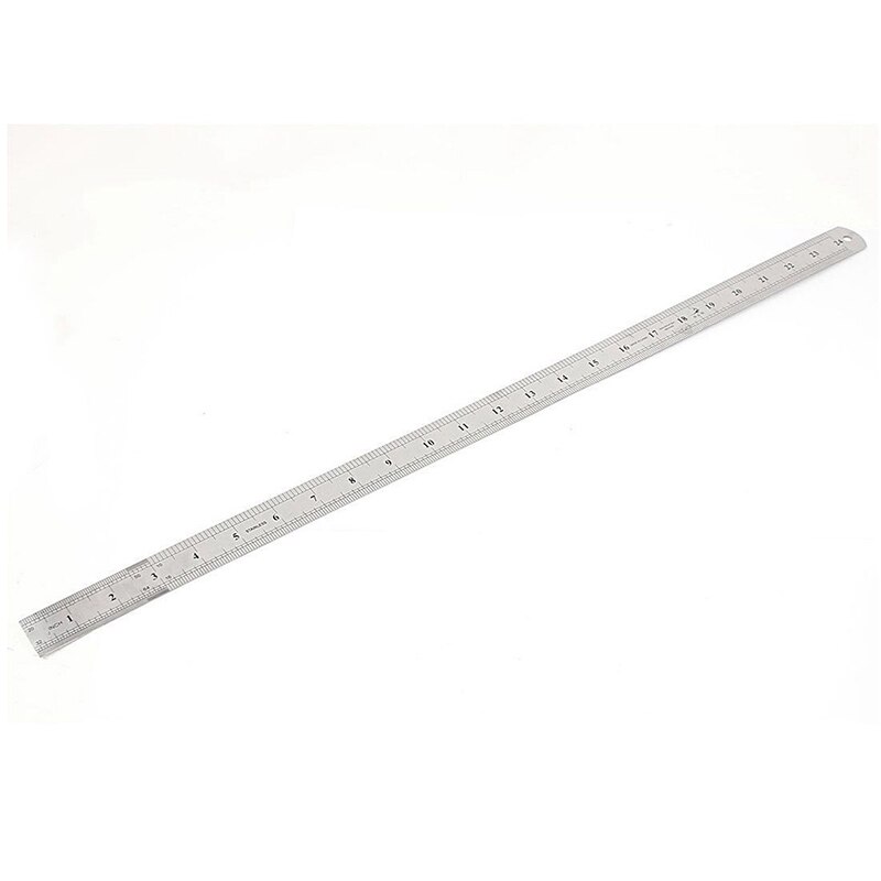 50cm 60cm 20/24inch Groove Right Stainless Steel Metric Straight Ruler Double Sided Measuring Tool Drawing Drafting Sewing Foot: 60cm 24inch