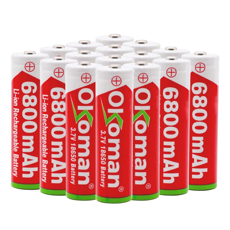 100% Original 3.7v 6800mah 18650 Lithium Rechargeable Battery For battery pack power tool Flashlight batteries