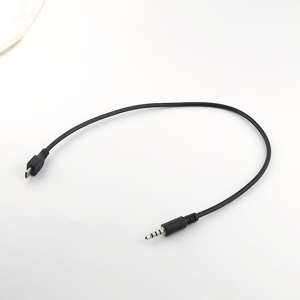 1 pc Micro USB Male naar Stereo 3.5mm Mannelijke Auto AUX Out Kabel 40 cm