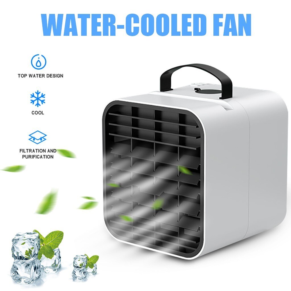Portable Air Cooler Fan Mini Mobile Air Conditioner For Home Cooling Fan Portable Air Conditioning Personal Space USB Desk Fans