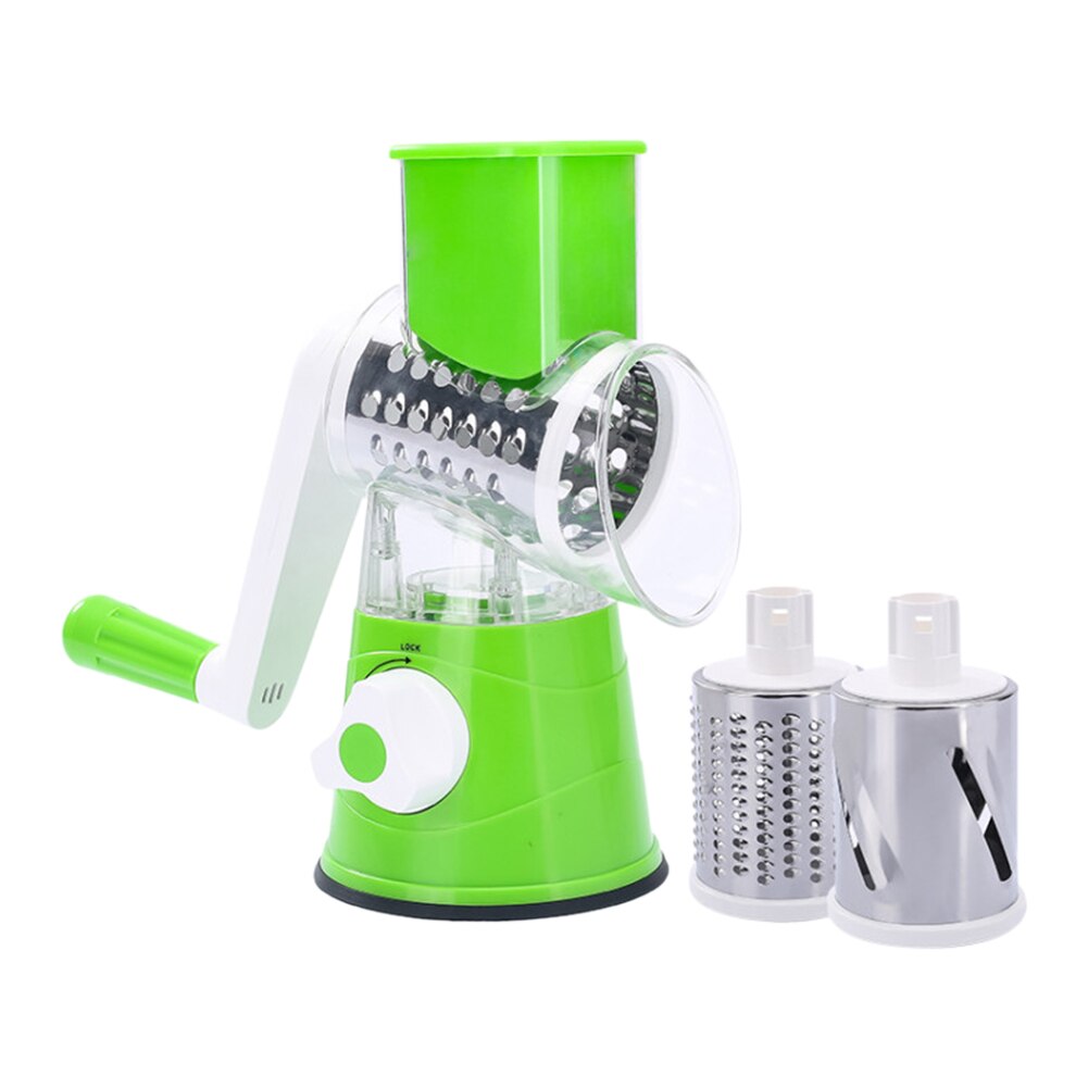 Outils de cuisine pour la maison, économie de main-d'œuvre, râpe manuelle multifonctionnelle, trancheuse, râpe à fromage, coupe-fruits, légumes, viande, manuel: Vert
