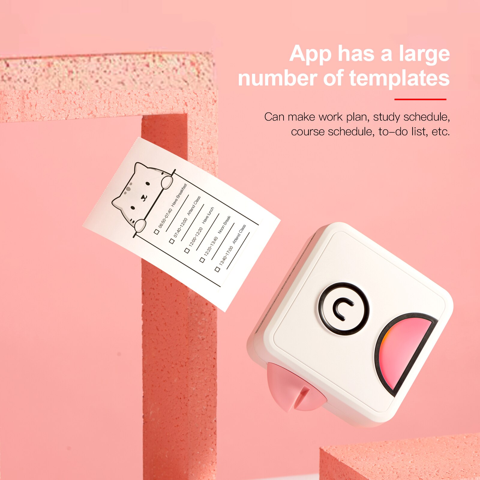 Poooli L1 Pocket Photo Thermal Printer 200dpi 58mm Wireless BT Memo Lists Printer for Printing Labels Photos Making Journals