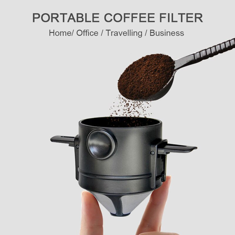 Tasse de filtre à café Portable réutilisable à la main, pour la maison, le bureau, les voyages d'affaires, expresso, cafetière Americano
