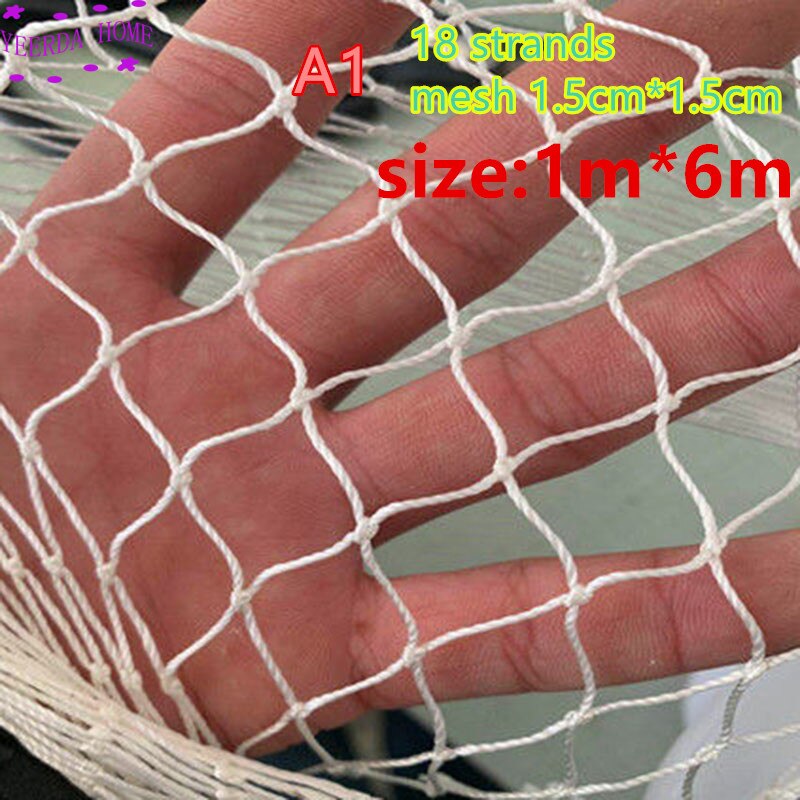 Semi-finished fishing net stake net Breeding nets Crop protection net Balcony isolation Multifunction nylon network hand net: A1-H 1MX6M
