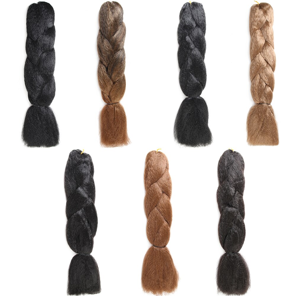 Jumbo Braid Hair Black Braiding Hair Synthetic Braid Fibre SOKU Pure Color Long Braiding Hair Extensions For African Women