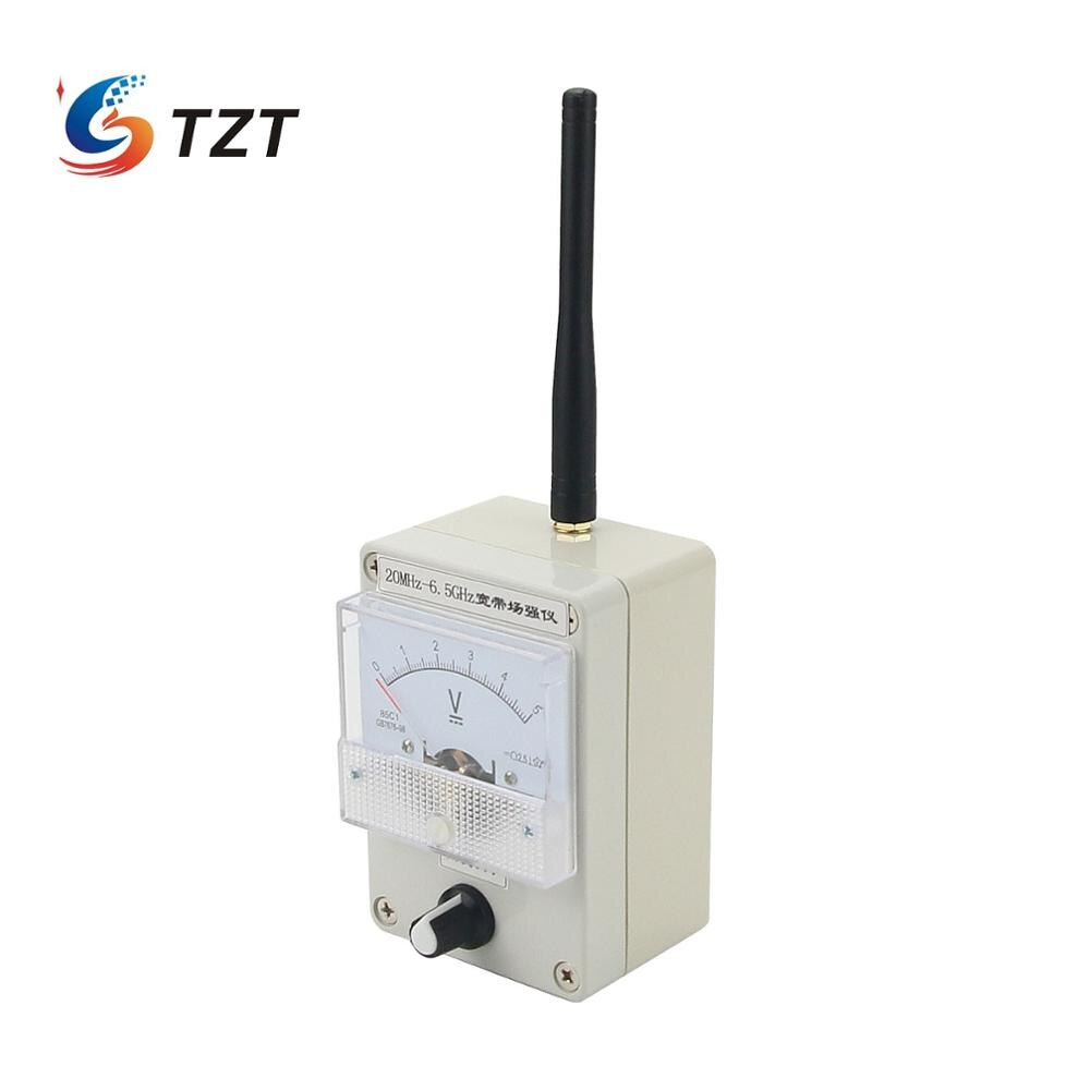 TZT 20MHz-6.5GHz Broadband Field Strength Meter RF Field Intensity Meter Anti-GPS Positioning Detector