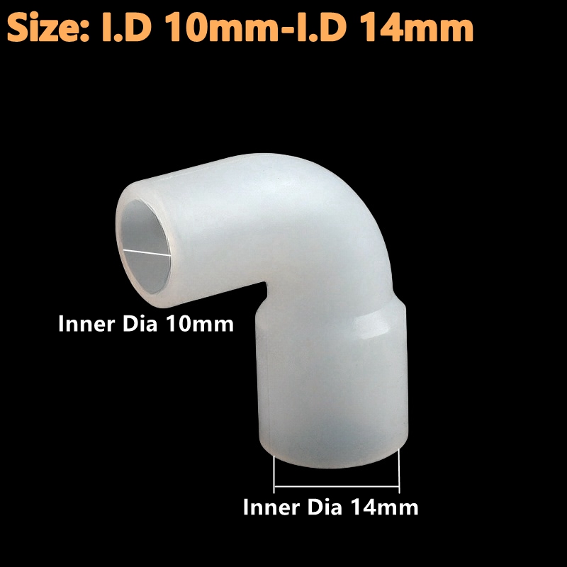 1~5PCS Silicone Flexible Joints Reducing Direct Elbow Hose Accessories Food Grade Tube Flexible Drink Water Soft Connector: grey / 1''