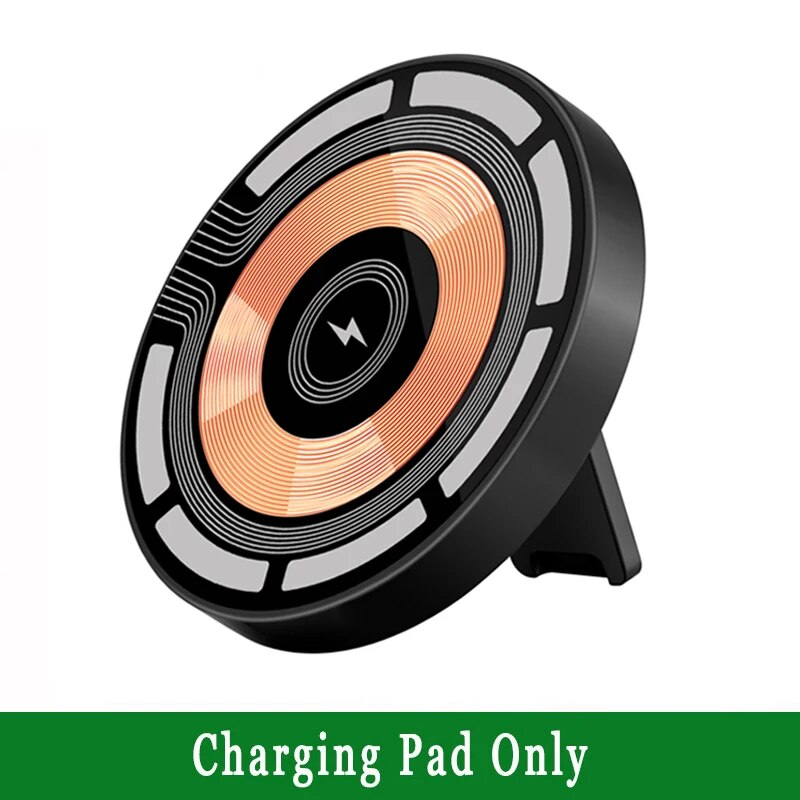 Cargador inalámbrico magnético de 30W para iPhone 15, 14, 13, 12 Pro Max, Mini almohadilla de carga inalámbrica rápida, soporte para cargadores de teléfono USB PD: Verde