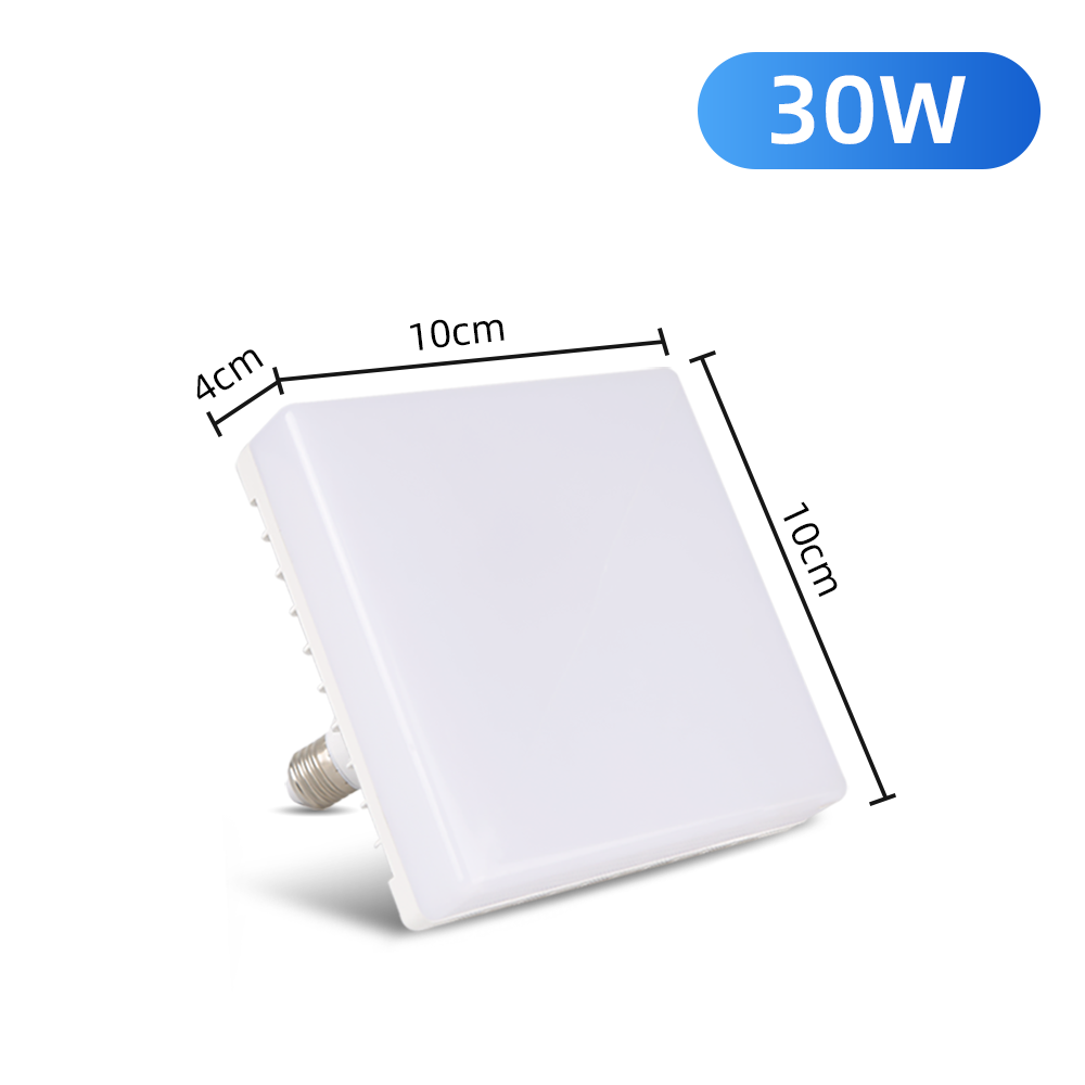 Bombillas Led cuadradas E27, iluminación de techo interior para sala de estar, pasillo, 30/40/50/65W, luces de garaje superbrillantes, bombilla Led: Azul