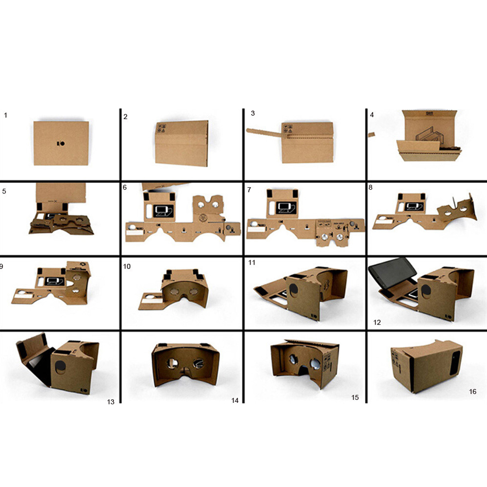 Gør-det-selv pap google  vr 3d briller virtual reality google mobiltelefon 3d briller til 5.0 &quot; skærm ultra klar  #262