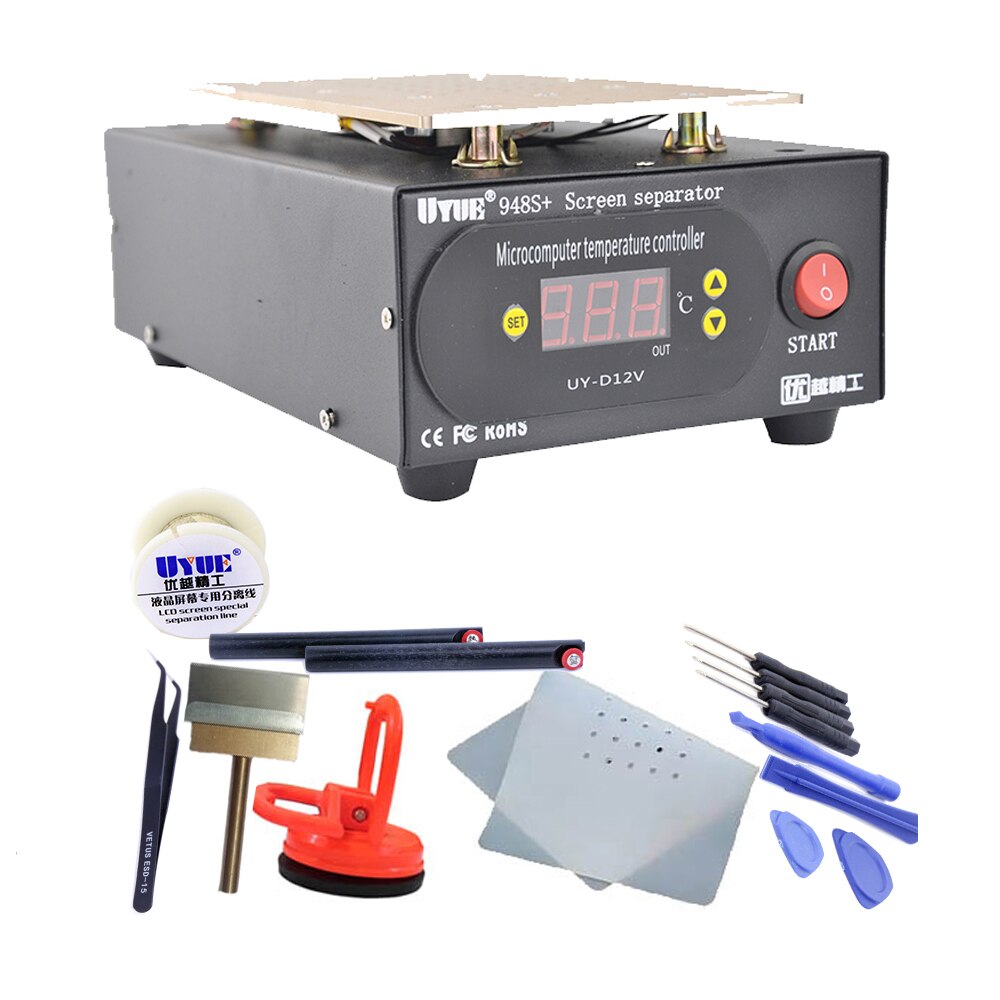 Uyue 948s+  lcd separator maskin skjermreparasjon maskin innebygd pumpe vakuumsett for iphone for samsung: Pakke 1 / 110v