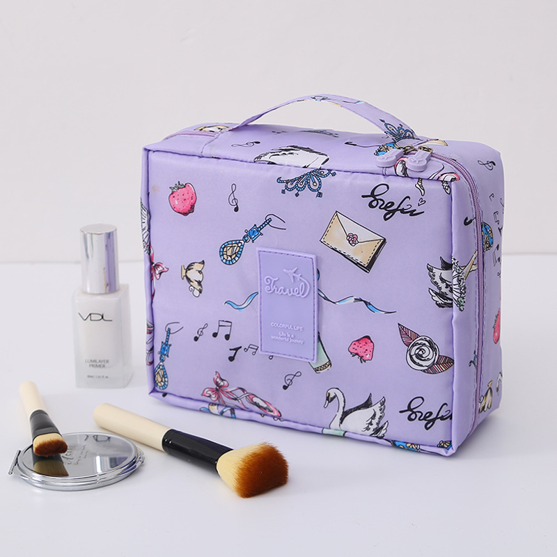 Multifunction Travel Cosmetic Bag Neceser Women Makeup Bags Toiletries Organizer Waterproof Female Storage Make up Cases: purple