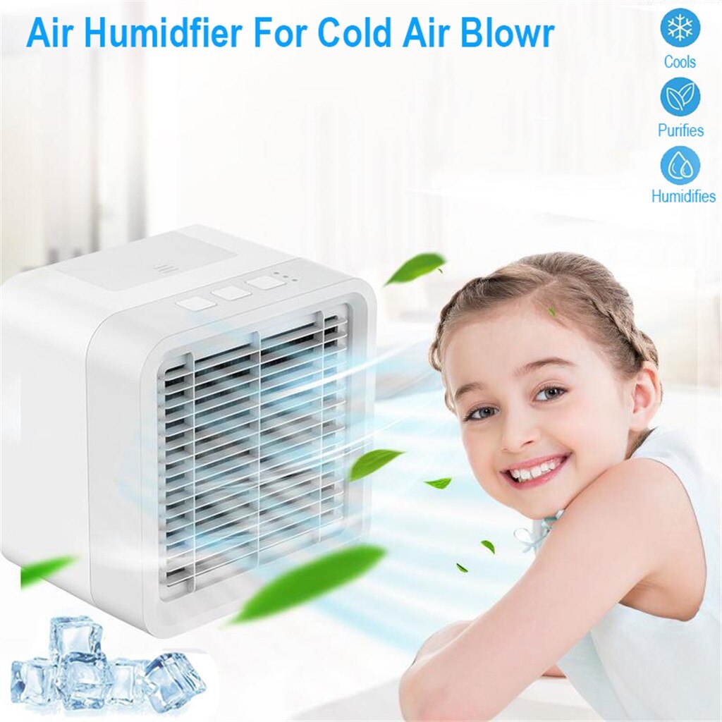 Mini Home Air Conditioner Portable Air Conditioning Cool Soothing Wind Cooler Fan Air Personal Usb Rechargeable Humidifier #z: Default Title