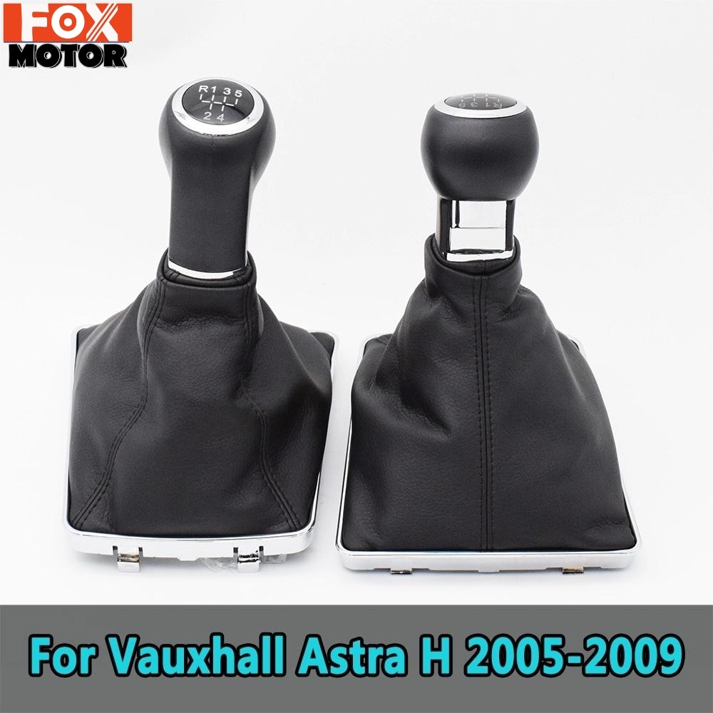 5 / 6 Speed Car Gear Shift Knob With Leather Boot Cover For Opel Vauxhall Astra H 2005 2006 2007