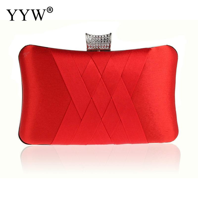 YYW Frauen Abendgesellschaft Neue Dame Handtasche Mit Kette Schulter Handtaschen Bolsas Mujer Kleinen Geldbeutel Schild Kupplungen: rot
