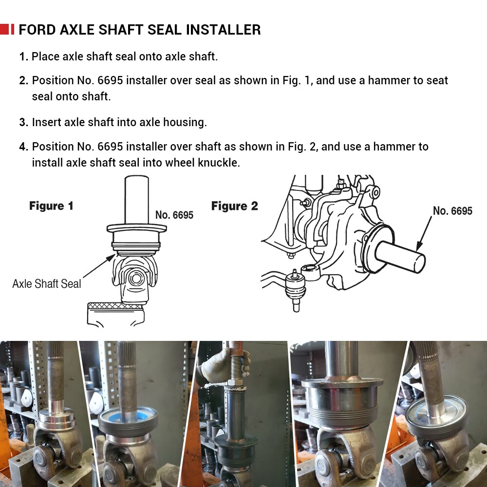 Axle Shaft Stub Knuckle Vacuum Seal Installer For 98-04 Ford F-250 F-350 F-450 Vacuum-operated Front Axle Outer Press GJ041