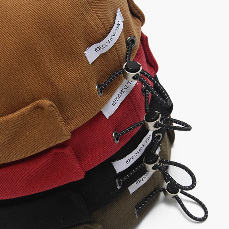 Hip hop cap mænd street casual docker sailor biker hat skullcap loop beanie brimless cap women pumpkin beanie gorra hatte