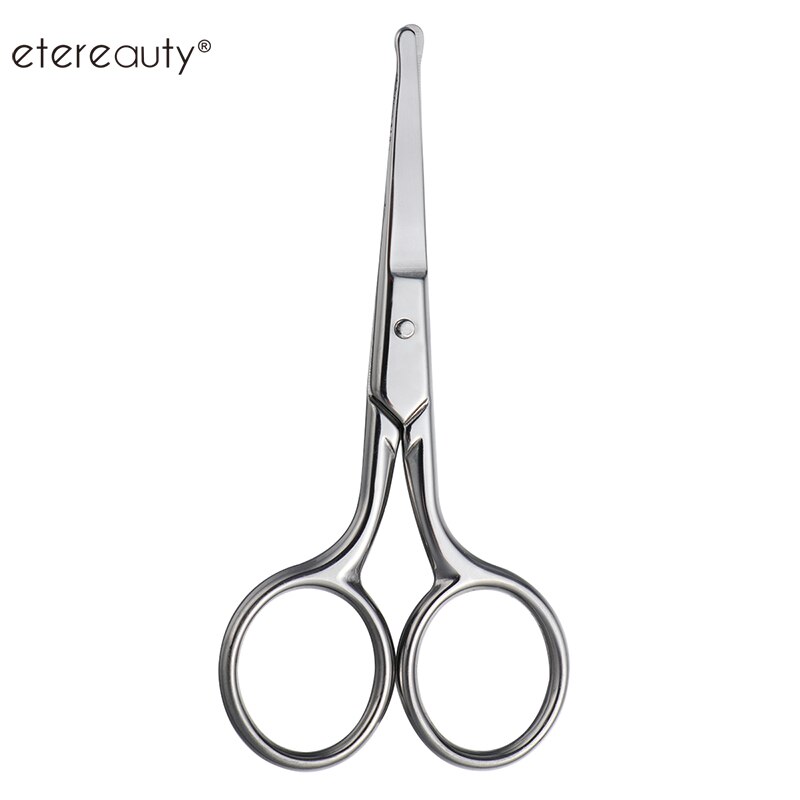 Makeup Scissor Eyebrow Eyelashes Nose Hair Scissor round Trimming Tweezers Stainless Steel Small Clipper Eyebrow Trimer A4