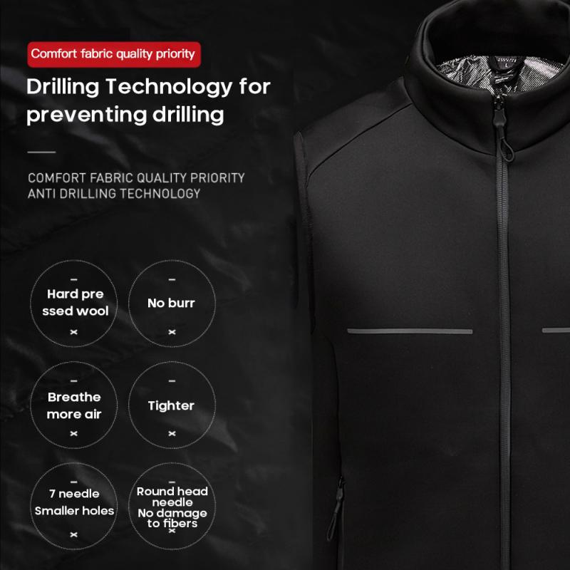 Winter Warm Electric Heated Vest USB Rechargeable Infrared Heating Vest Jacket Outdoor Flexible Thermal Clothing Waistcoat Vest