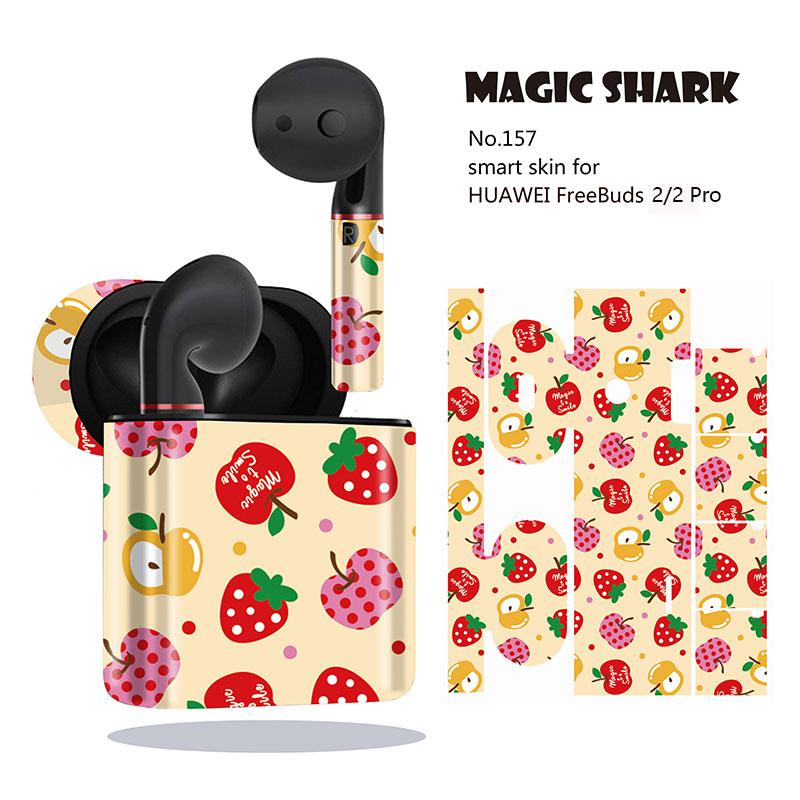Magie Hai Beere Ananas Zitrone Melone PVC Aufkleber fallen Abdeckung wickeln Haut für Huawei Freebuds 2/2 Profi Kopfhörer