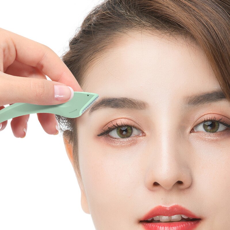 2 Stks/set Vrouw Wenkbrauw Trimmer Gezicht Gereedschap Wenkbrauw Schaar Professionele Eye Brow Trimmer Vlekkeloze Wenkbrauwen Make-Up Kit Accessoires