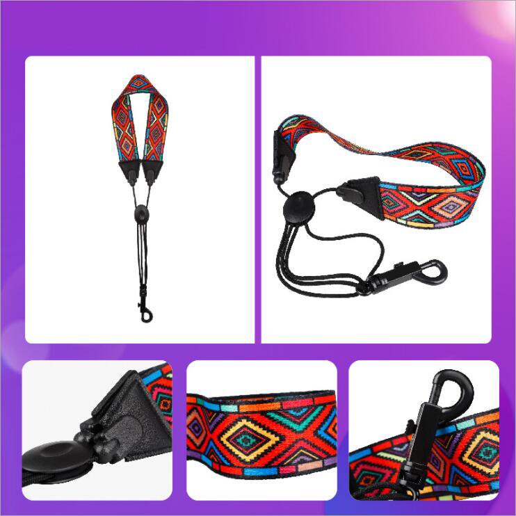 Saxophone neck strap with snap hook, sax harness for alto/tenor/soprano sax