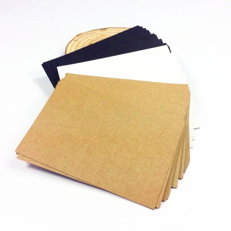 120 Stks/partij Vintage Blanco Kaart Students'diy Multifunctionele Note Bericht Card Ansichtkaarten Woord Kaart Voor Schets