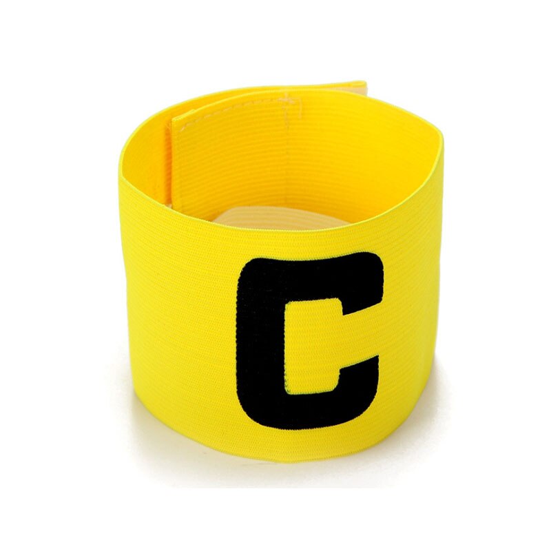 Fotball kaptein bånd fleksibel sport justerbar futbol spiller væpne bånd fluorescerende fotball armbånd utstyr
